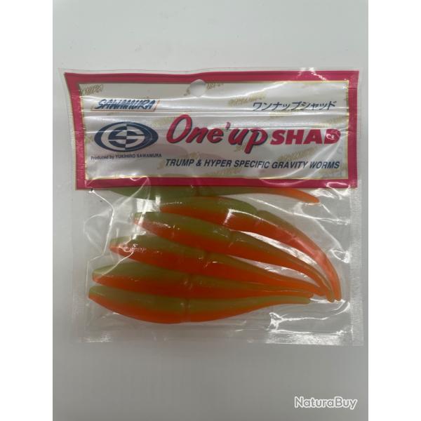 Leurre souple sawamura one up slug 4" vert/orange