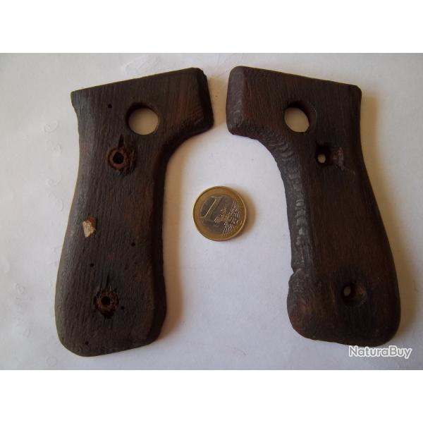 lot plaquettes de crosse en bois pour pistolet vintage ?