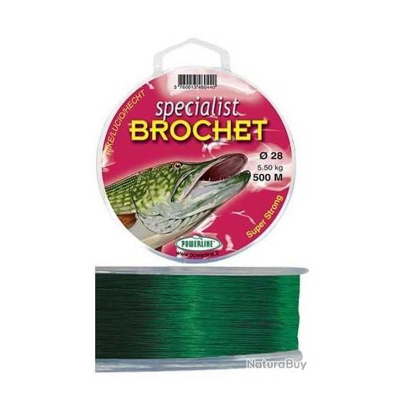 FIL SPECIALIST BROCHET  DE 280M A 480M SUIVANT TAILLE 0.40mm / 280M