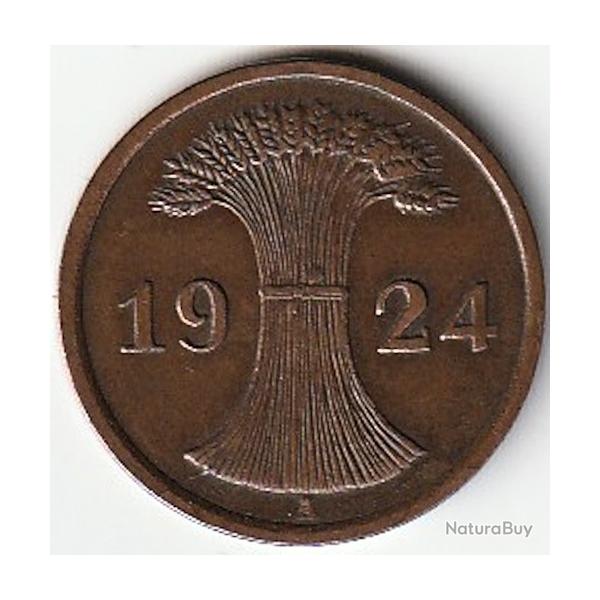 Pi�ce de Monnaie Allemagne 2 rentenpfennig 1924 A