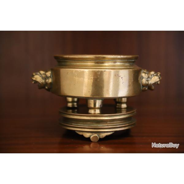 Br�le Parfum (br�le Encens) En Bronze Dor� - Chine Du Sud Ou Vietnam, Vers 1900