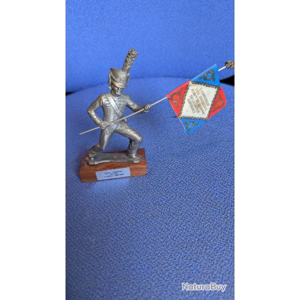 Les �tains du prince  garde  imp�riale  marin   et  son  drapeau