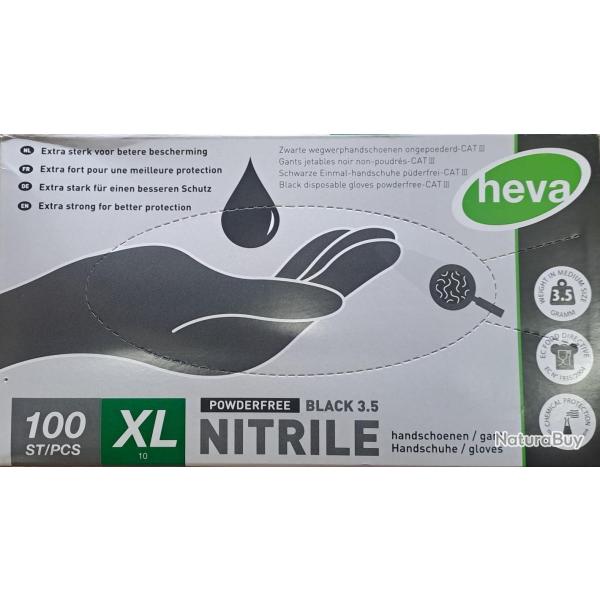 GANT NITRILLE NOIR TAILLE XL (BTE 100)