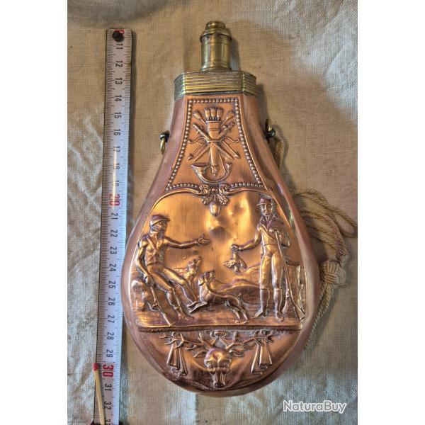 balle poire a poudre cuivre et laiton