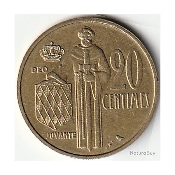 Pi�ce de Monnaie MONACO - PRINCIPAUT� DE MONACO -20 centimes - Rainier III 1962