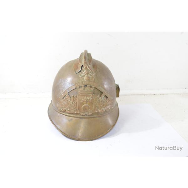 Casque sapeur pompier de la fonderie Bayard  Lyon. Mauvais tat. Dcoration Usine 19e Sicle
