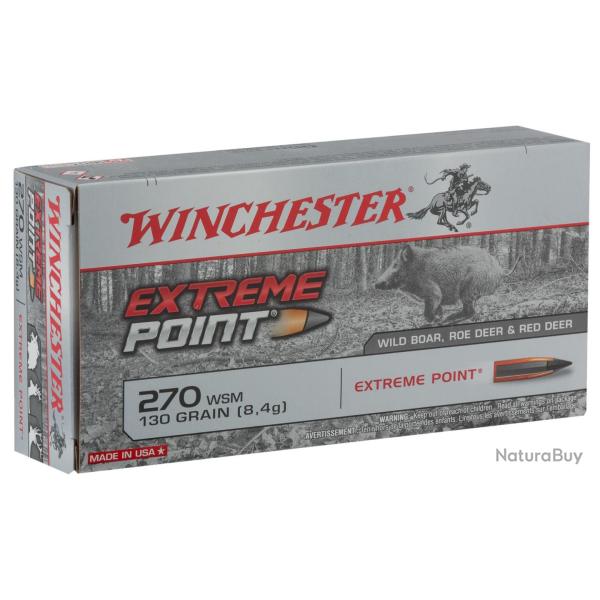 Winchester Cal. 270WSM - 123gr Extreme Point bte de 20