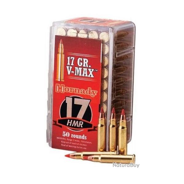 Munitions HORNADY v-max rimfire varmint express cal.17hmr 17gr par 50