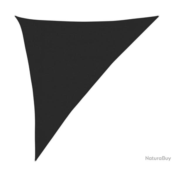 Voile d'ombrage triangulaire noire PEHD 3x4x5 m pour jardin et terrasse