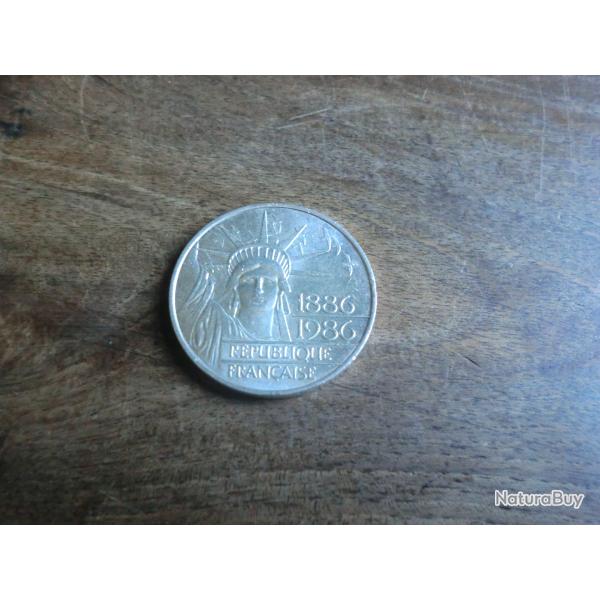 piece monnaie 100 francs argent statue de la libert�  / 1986