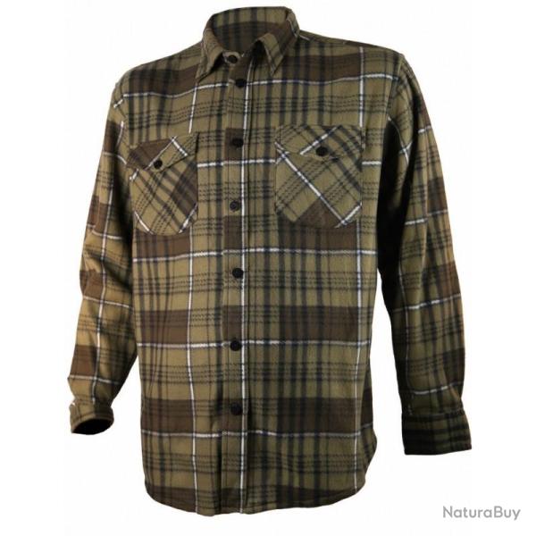 Chemise polaire verte � carreaux