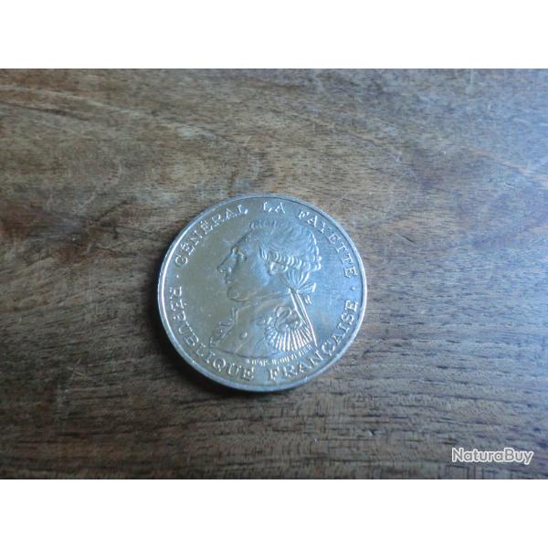 piece monnaie 100 francs argent g�n�ral  lafayette  / 1987