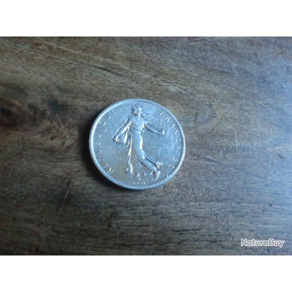piece monnaie 5 francs semeuse argent  / 1960