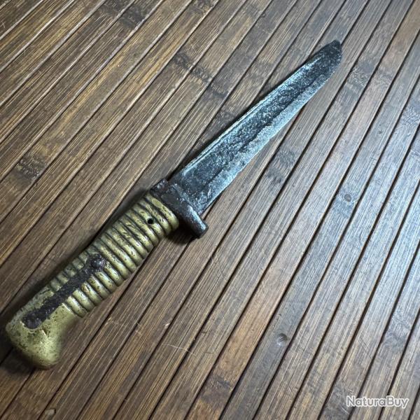 COUTEAU COMBAT POIGNARD TRANCH�E SUR BA�ONNETTE CHASSEPOT 1866