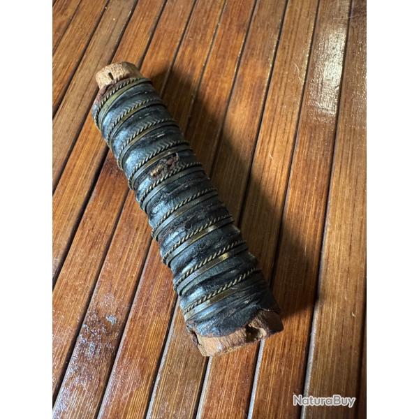 FUS�E BOIS BASAGNE A DOUBLE FILIGRANE LAITON  SABRE - �P�E -2-