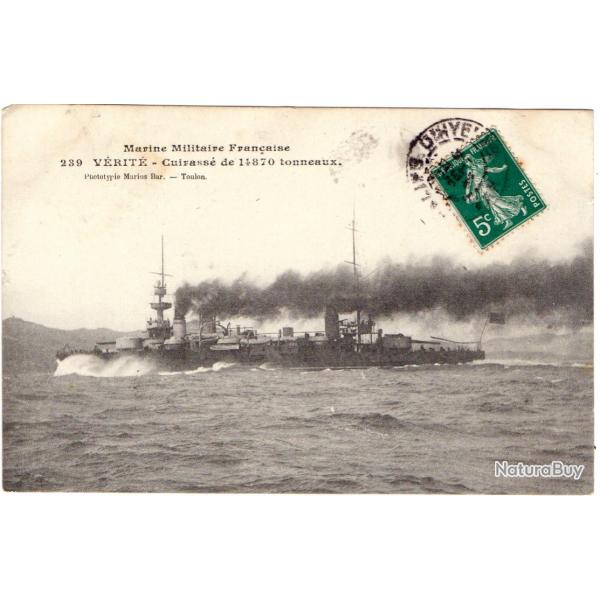 CPA - Marine Militaire Fran�aise - V�RIT� -Cuirass� de 14870 tonneaux N�885