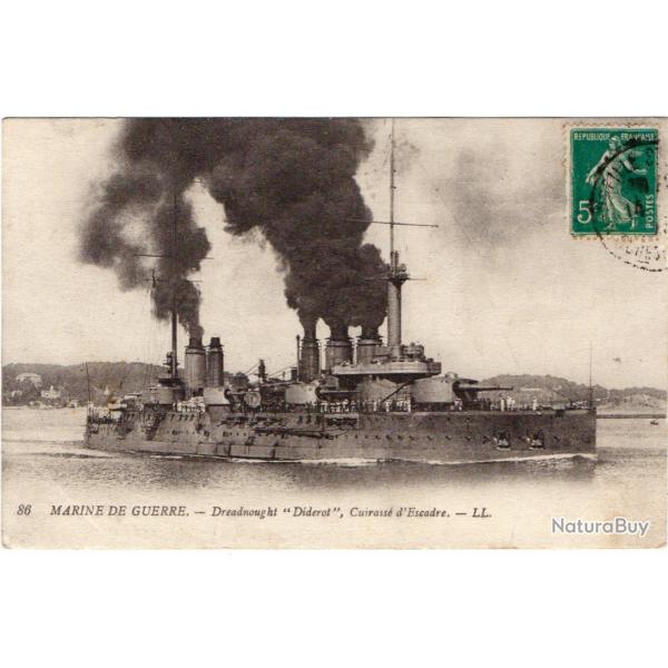 CPA - Marine DE GUERRE-Dreadnought " Diderot " Cuirasse dEscadre N�1053