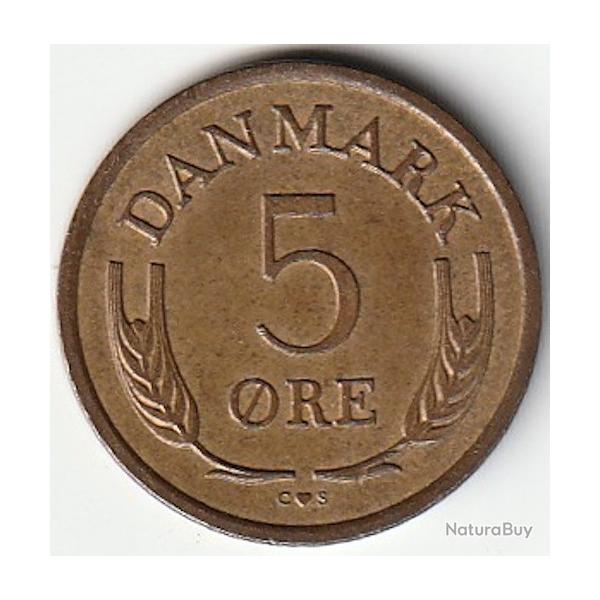 Pi�ce de Monnaie Danemark  5 Ore - Frederik IX 1965