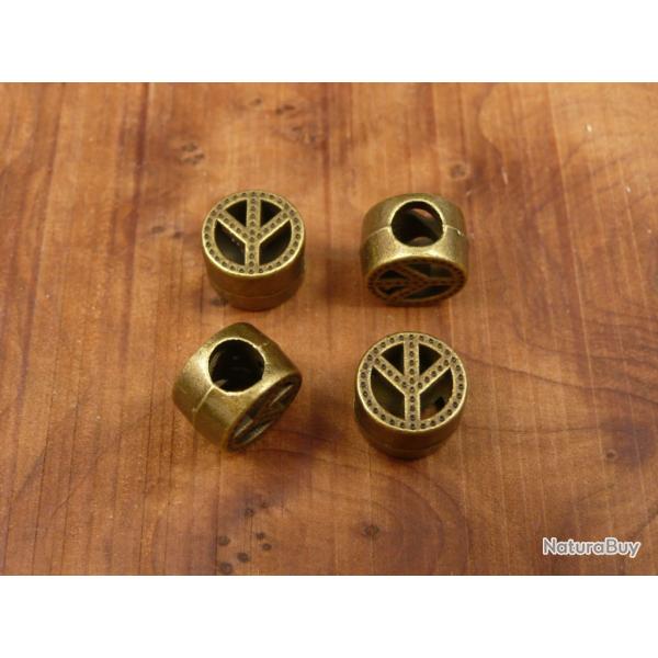 1 Perle en laiton PEACE & LOVE