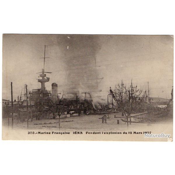 CPA - Marine Fran�aise IENA Pendant l'explosion du 12 Mars 1907 -N�867