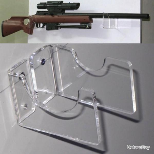 Porte-fusil en acrylique - Votre arme semble �tre suspendue sans support !