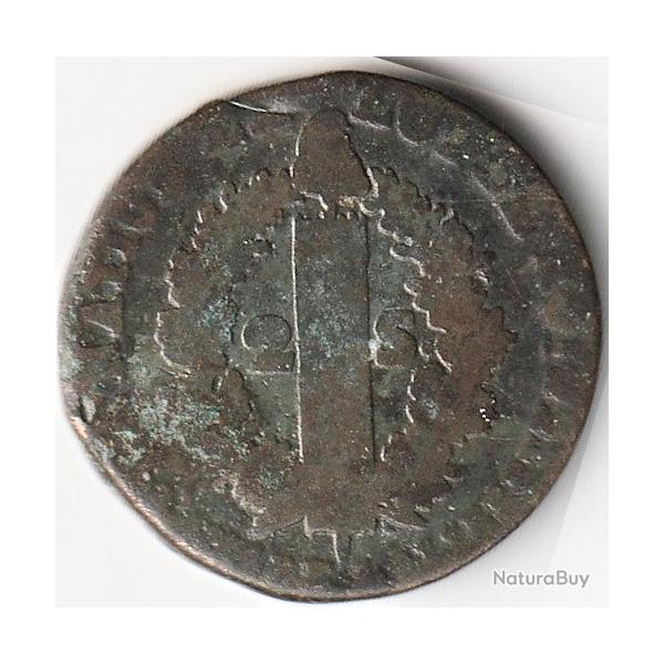 Monnaie France LOUIS XVI  2 sols dit "au faisceau",  type FRAN�OIS 1792 Bayonne R 2