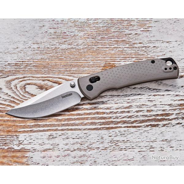 Couteau Kershaw Sequence DuraLock Lame Drop Point Acier 8Cr13MoV Manche GRN KVT KS1426