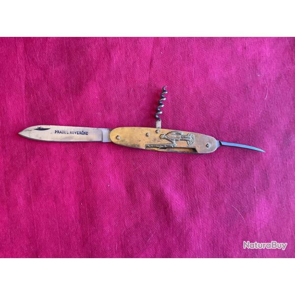 Couteau de poche, motifs chasse et p�che, pas de prix de r�serve