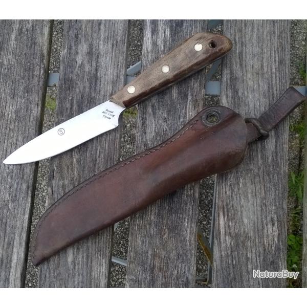VINTAGE ANN�ES 70/80 COUTEAU DE CHASSE RUSSEL BELT KNIFE CANADA / LAME INOX / ETAT D USAGE