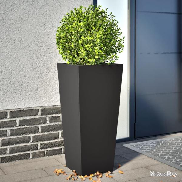 Jardini�res 2 pcs noir 35x35x75 cm acier