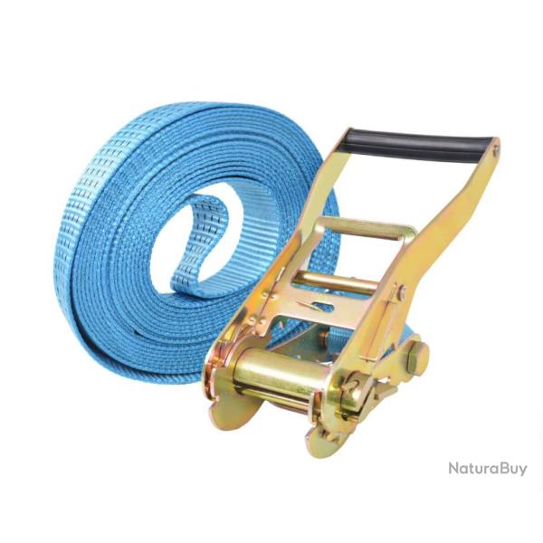 Sangles d'arrimage bleues 8 m x 50 mm en polyester - Lot de 4 scurit voiture remorque