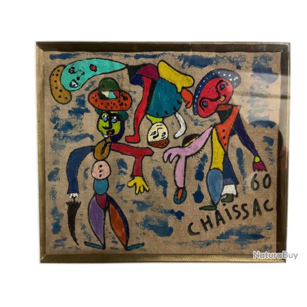 Gaston chaud sac huile sur toile