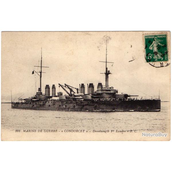 CPA - MARINE  DE GUERRE - CONDORCET -Dreadnougtb 1er Escadre N�939