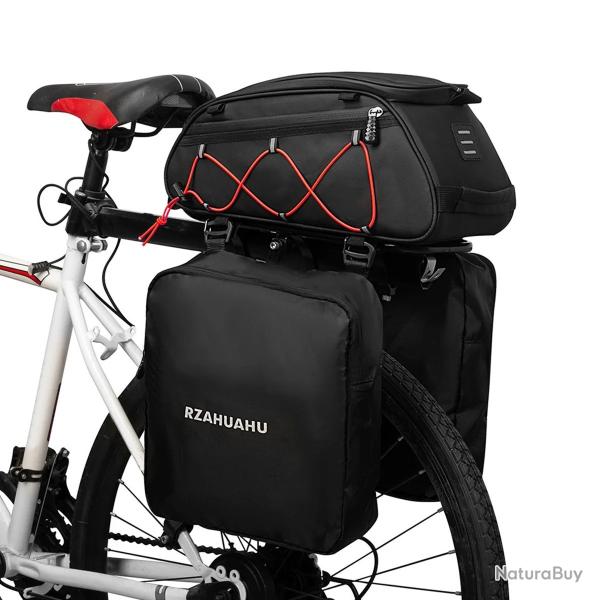 Sac Porte-V�lo 3en1 Etanche Isotherme Grande Capacit� 2 Sacoches Lat�rales Sacoche Arri�re Cyclisme