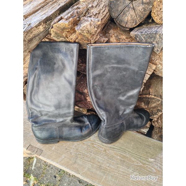 PAIRE DE BOTTES ALLEMANDES, MODLE OFFICIER, POINTURE 41