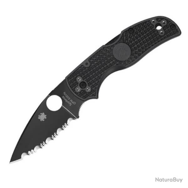 C41SBBK5 Couteau pliant � dents Spyderco Native 5 tout noir