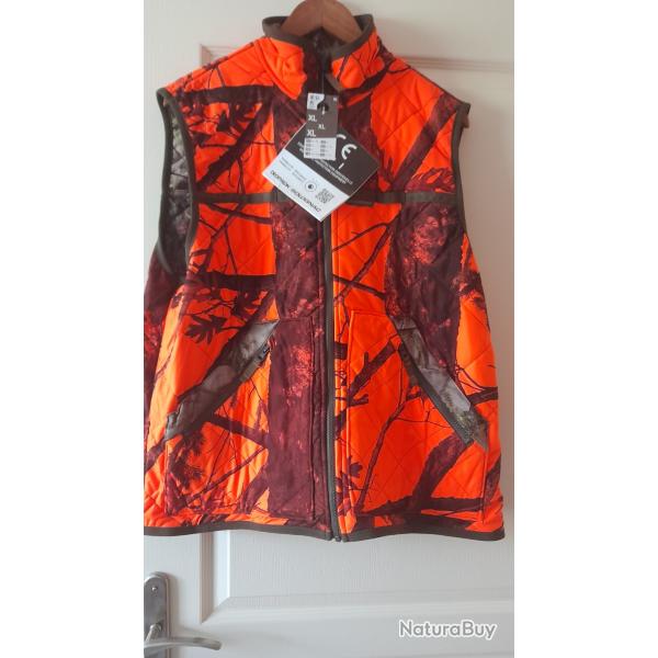 gilet de chasse  fluo r�versible neuf jamais servi
