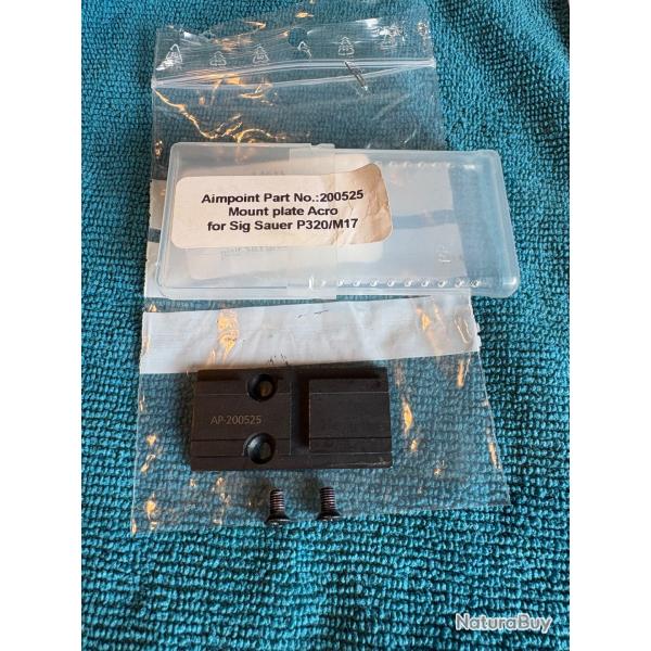 Plaque (embase) d'adaptation montage Acro Aimpoint pour Sig P320