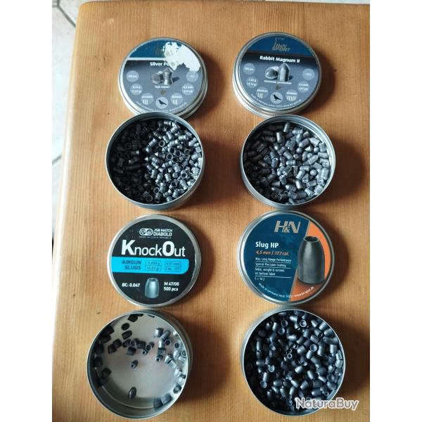 Plombs 4,5mm HN et jsb