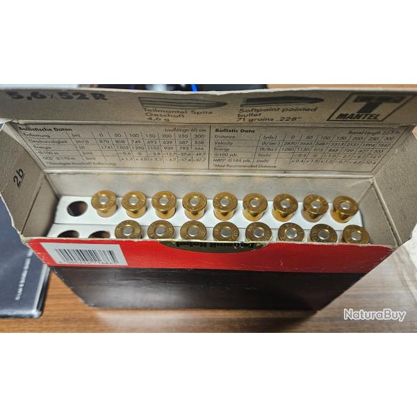 Boite incompl�te RWS 5,6x52R