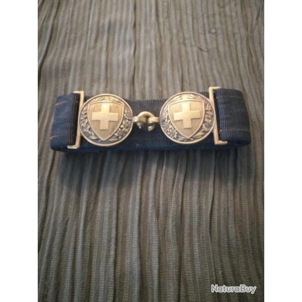 Tr�s rare ! Ceinturon d'Officier de l'Arm�e suisse Ann�es 40 Ne se fabrique plus ! N'est plus port�