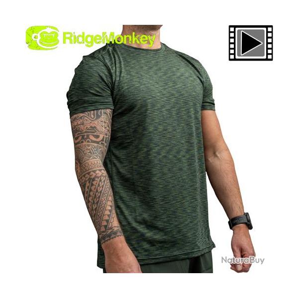 T Shirt RidgeMonkey Apearel Cooltech Camo Edition