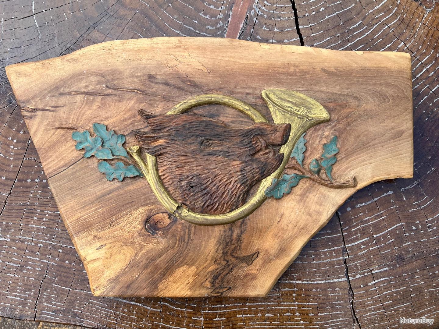 Appelant De Chasse Ancien – Bois Sculpté Et Peint – Début XXème Siècle