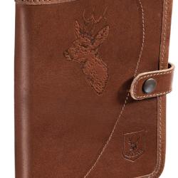 Porte permis RISERVA en cuir marron logo chevreuil taille S