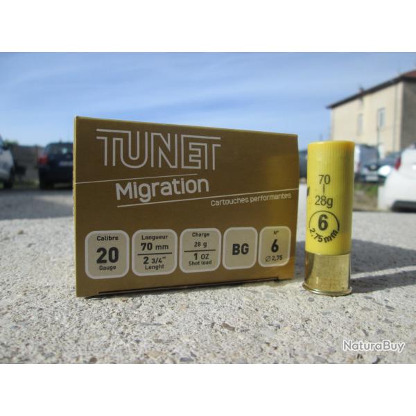 25 Cartouches Tunet Migration 20/70 no6