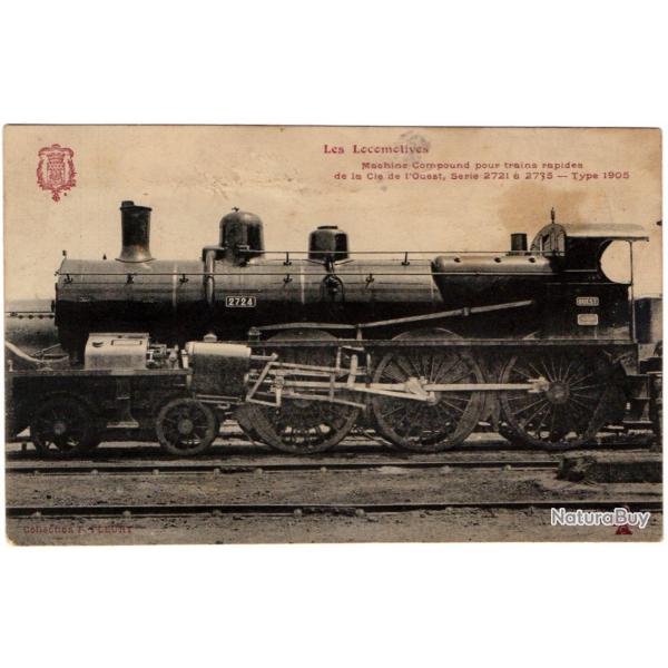 CPA- Les Locomotives Machine Compound pour trains rapides de la Cie lOuest N�1411