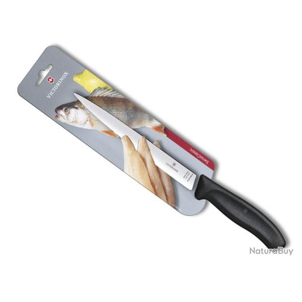 COUTEAU FILET DE SOLE VICTORINOX SWISSCLASSIC 20CM NOIR-CARTE