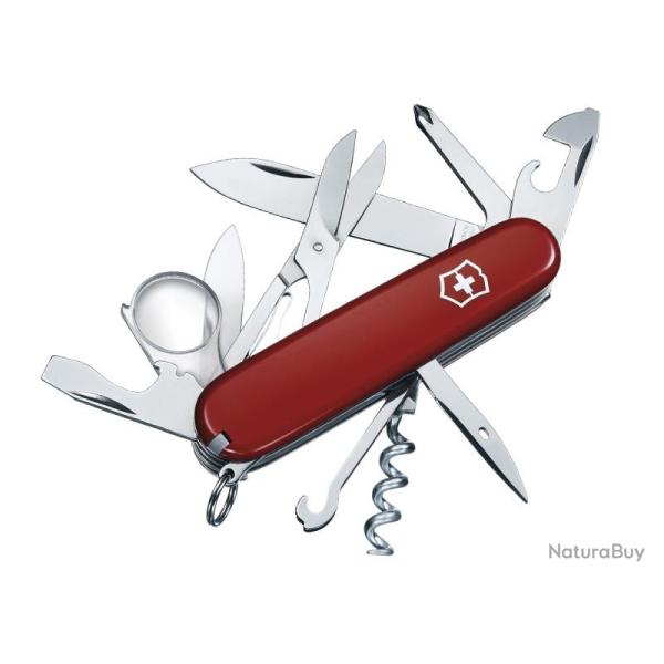 COUTEAU VITORINOX EXPLORER 12P ROUGE LOUPE