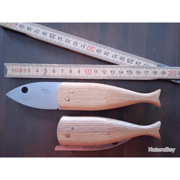 Couteau pliant, Loire-Ocean, manche en Ch�ne Blond