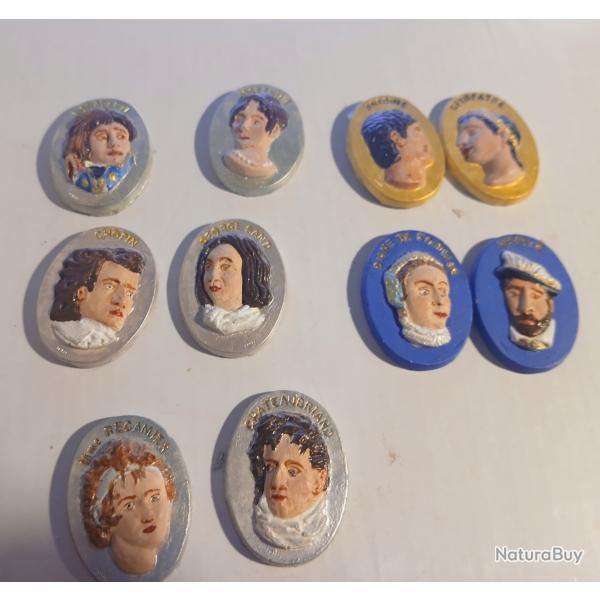 ANCIENS CAMES MDAILLONS PUBLICITAIRES TOTAL " LES AMOURS CLBRES "LOT 2